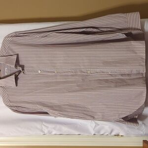 Kiton Mens Multicolor Striped  Dress Shirt neck size 18.5